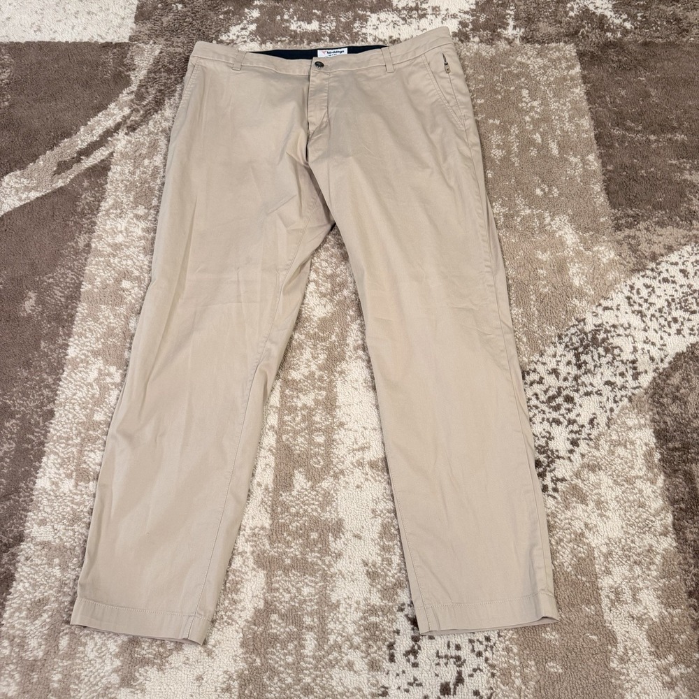 Birddogs Pants Mens 38x32 Khaki Unlined Stretch Chino Golf Office Boomstick